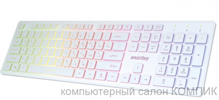 Клавиатура USB SВK-305U-W Smartbuy (с подсветкой)