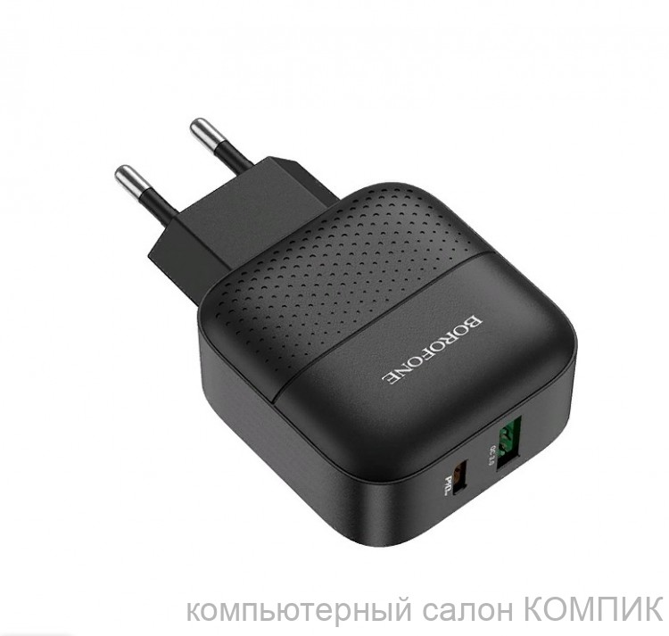 USB - розетка 5В 3000mA Borofone BA46A (PD20W+QC3.0)