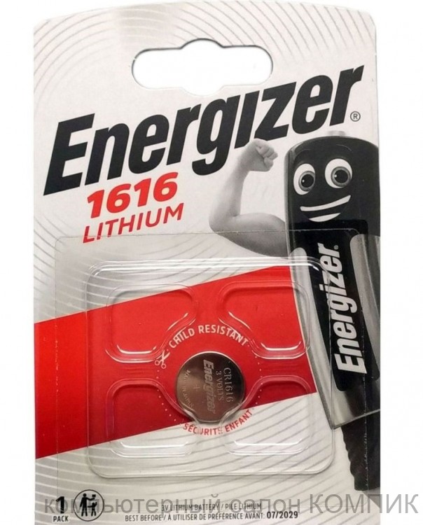 Элемент питания CR 1616 Energizer (литиевая)