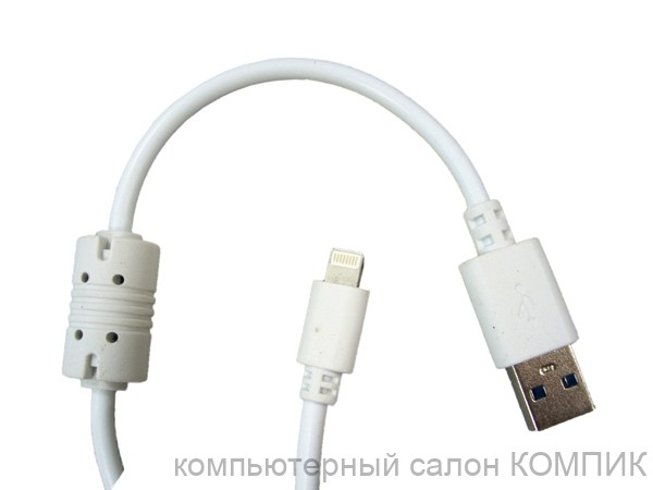 Data-кабель USB для iPhone Lightning 8-pin 1.5m.ферит кольцо PS-91