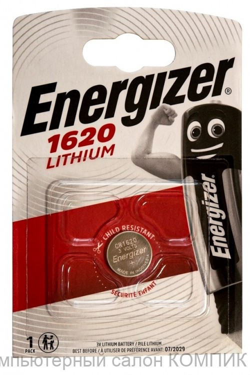 Элемент питания CR 1620 Energizer (литиевая)
