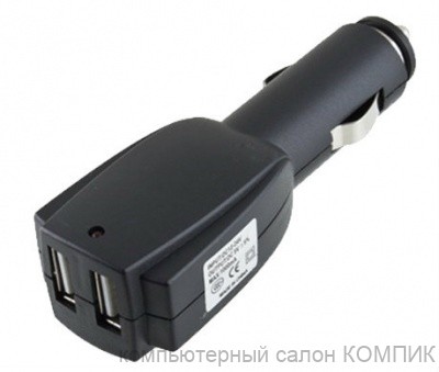 Переходник авто прикур. на 2 USB 5V-1000mA TD-305 (2*500)