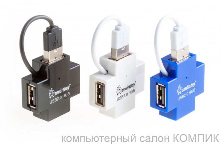 Разветвитель USB (USB 2.0) Smartbuy 4 порта 6900-B