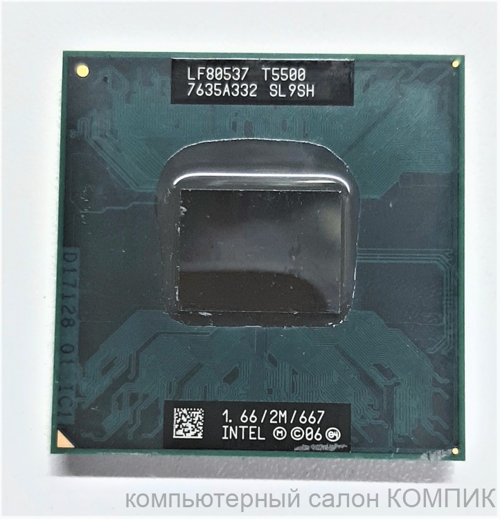 Процессор для ноутбука  Core 2 Duo T5500 1.66ггц (LF80537) б/у