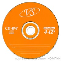Диск CD-RW 12x 700Mb VS