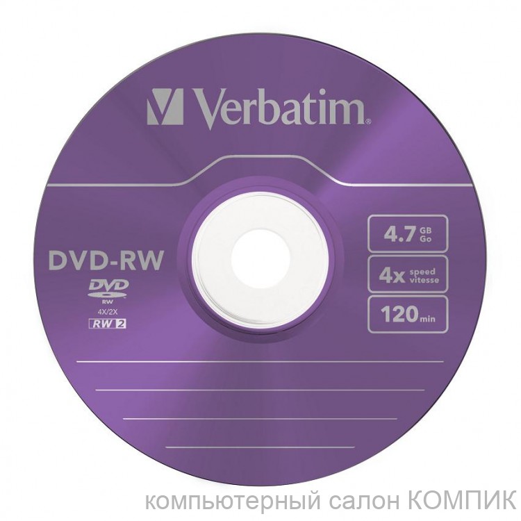 Диск DVD-RW 4х 4.7Gb Verbatim