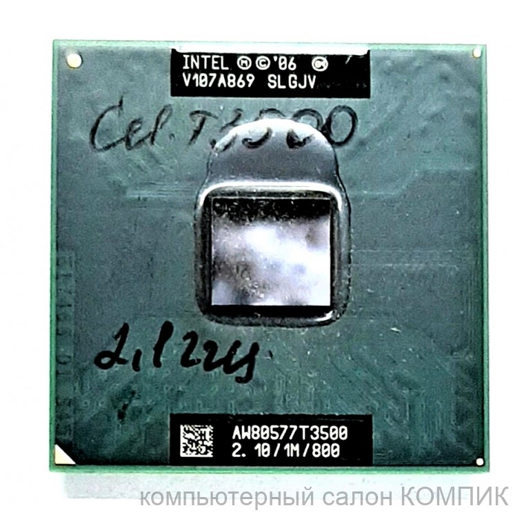 Процессор для ноутбука Celeron T3500 2.1ГГц (SLGJV) б/у
