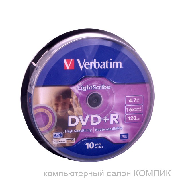 Диск DVD+R 16x 4.7Gb Verbatim