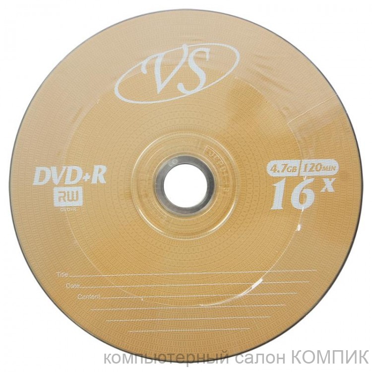 Диск DVD+R 16x 4.7Gb VS