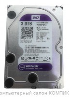 Жесткий диск SATA 3000Gb WD purple б/у