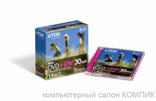 Диск DVD+RWmini 2x 1.4Gb TDK