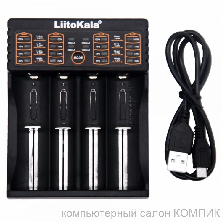 Зарядное устройство (18650/14500/22650/26650) LitoKala Lii-402 на 4