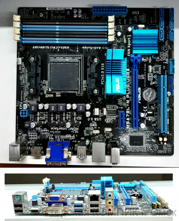 Материнская плата AM3+ Soket ASUS M5A78L-M Plus/USB 3.0 б/у