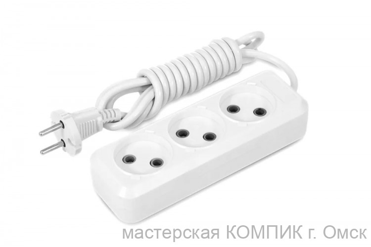 Удлинитель 3 розетки Пересвет 5.0 м