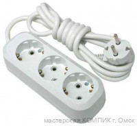 Удлинитель 3 розетки Пересвет 5.0 м (с заземлением)