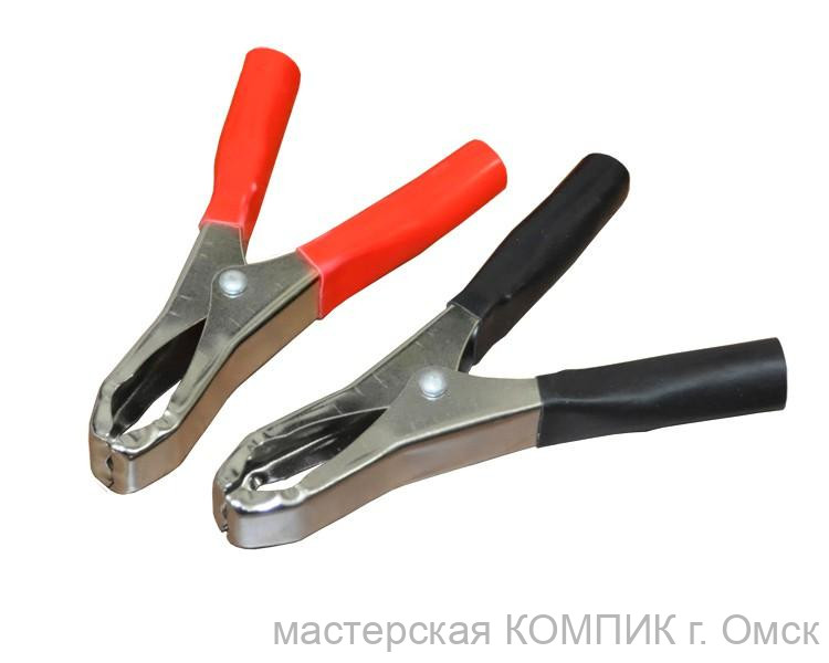 Крокодил для проводов 78мм 30А (красный)