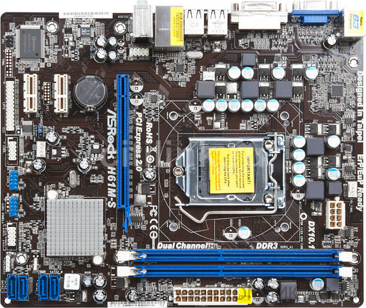 Материнская плата 1155 Soket Asrock H61M-S + i5-2400 (3.1Ггц) б/у