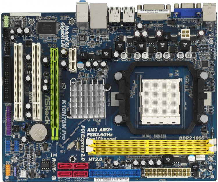 Материнская плата AM2+ Soket Asrock K10N78M Pro б/у