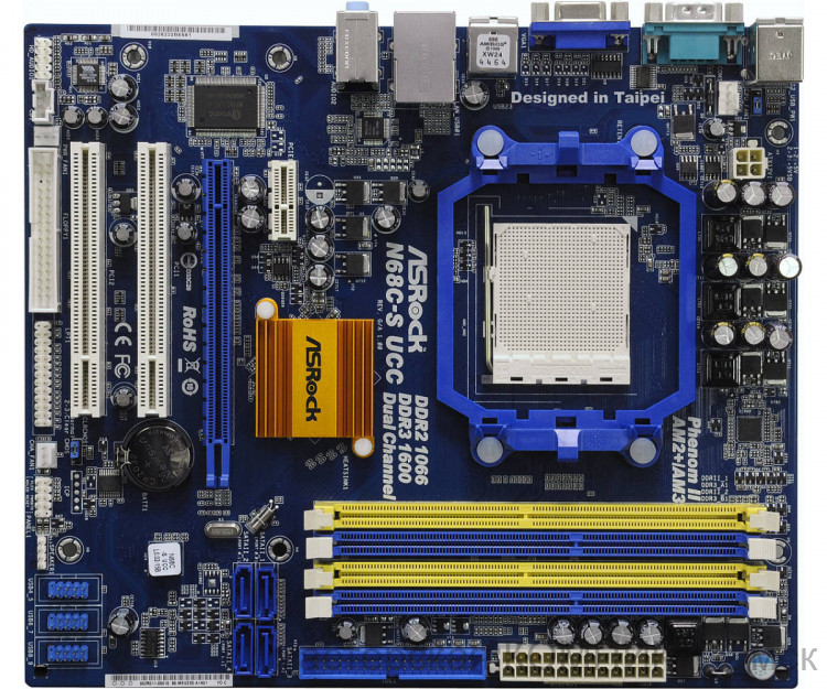 Материнская плата AM2+ Soket ASROCK N68C-GS UCC б/у
