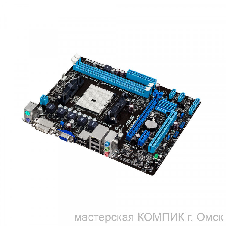 Материнская плата FM2 Soket Asus GAF2A55M-LK2 + Athlon X4 740 (3.2-3.7 Ггц) + кул б/у