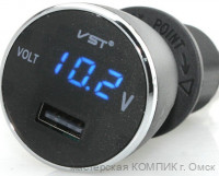 Переходник авто прикур. 1USB 5V-2100mA (12V/24V) VST-707