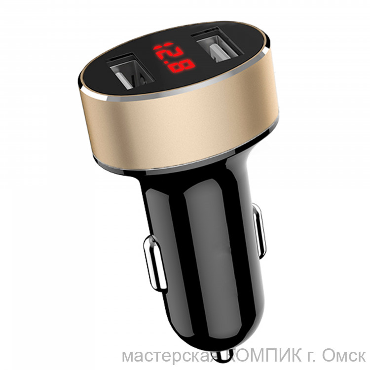 Переходник авто прикур. 2USB 5V-3100mA YY-XSP (быстр. заряд)