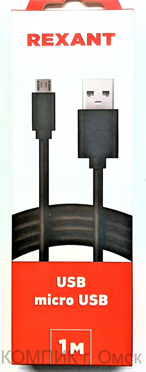 Кабель miсroUSB 5pin 1.0m Rexant