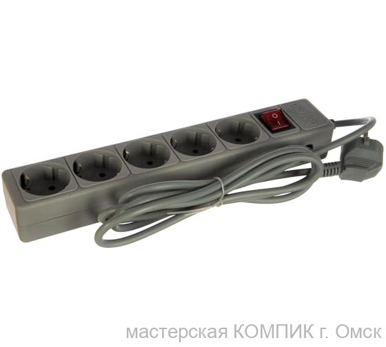 Сетевой фильтр Perfeo"Power+" 1,8m 5 розеток