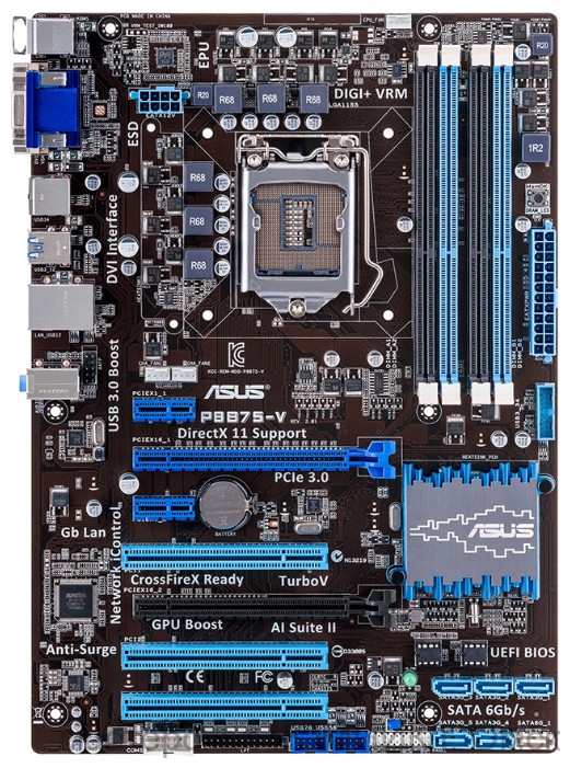 Материнская плата 1155 Soket Asus P8В75-V + Core i3-2100SR05C/ 3.1 Ггц б/у