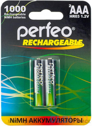 Аккумуляторы ААА 1000 mAh Perfeo (пара) бл.2