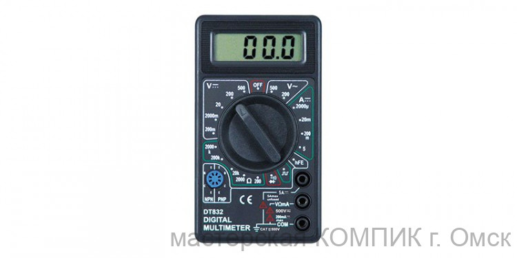 Мультиметр DT-832 (сигнал при сопрот. цепи)