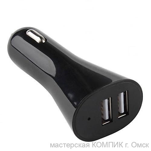 Переходник авто прикур. на 2 USB 5V-4200mA Бел б/у
