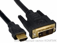 Кабель HDMI-DVI 1.8м (в оплетке)