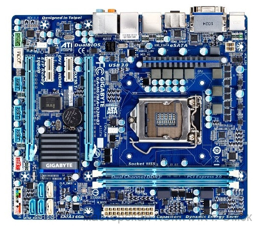 Материнская плата 1155 Soket GigaByte GA-H61M-D2-B3 б/у