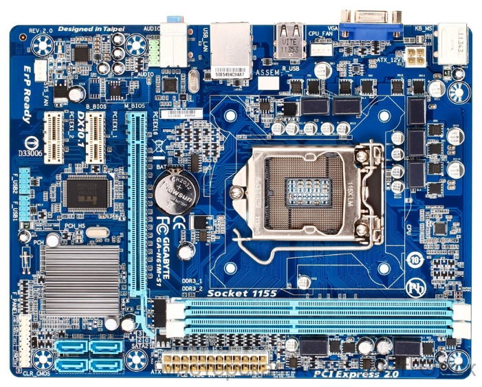 Материнская плата 1155 Soket GigaByte GA-H61M-S1 б/у