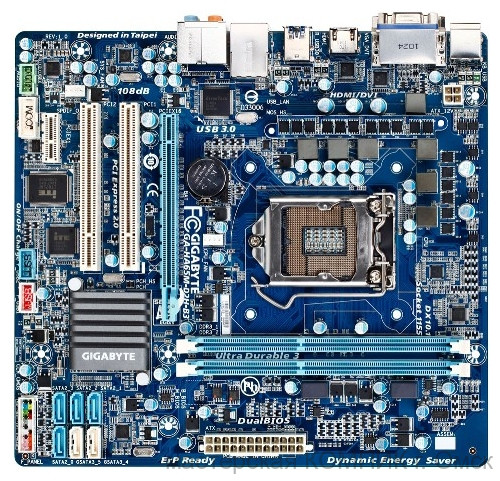 Материнская плата 1155 Soket GigaByte GA-HA65M-D2H-B3+Pentuim G2020 (2.9)+кулер б/у