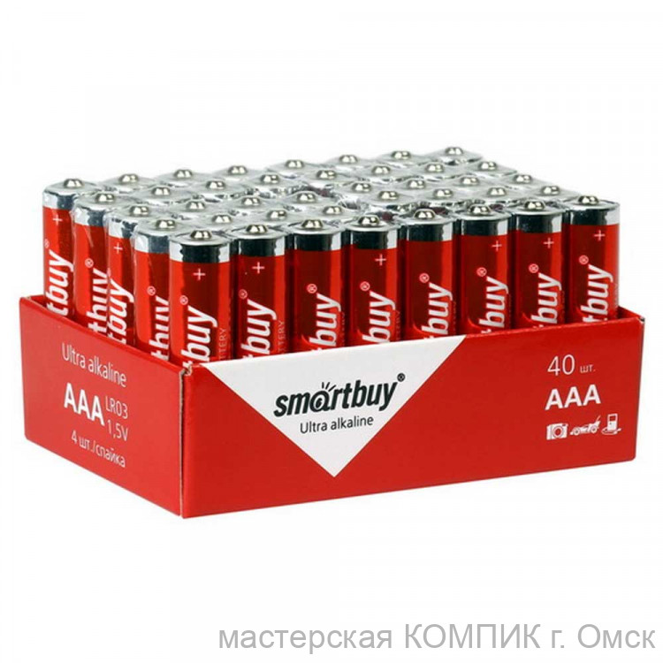 Элемент питания AAA LR03 Smartbuy (алкалиновая)
