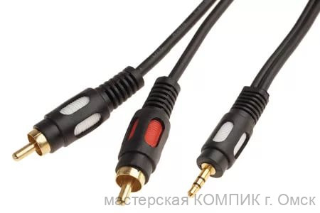 Кабель Азия2-джек3,5 5м. (Арбаком, Gold)